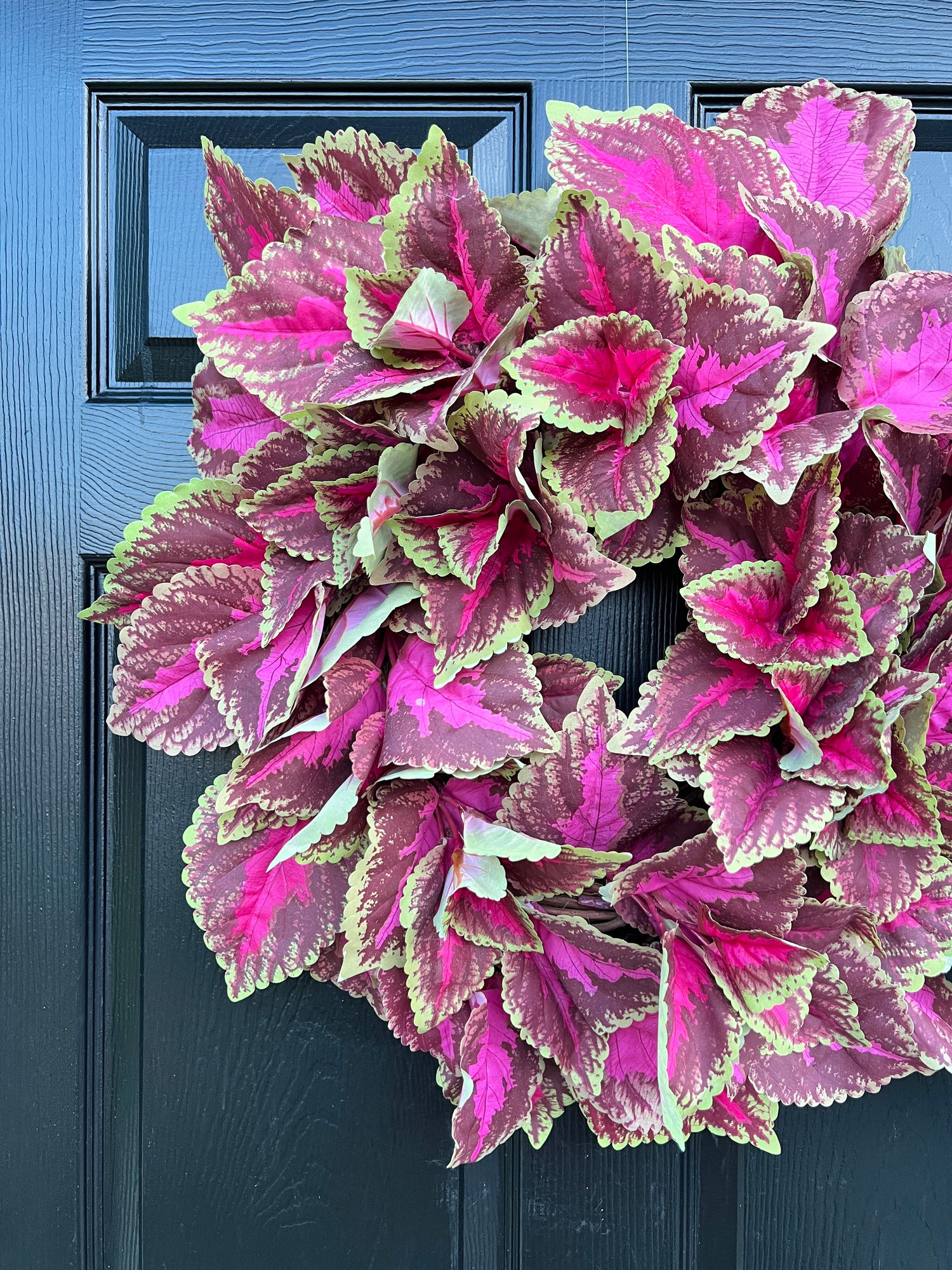 Fluffy coleus wreath