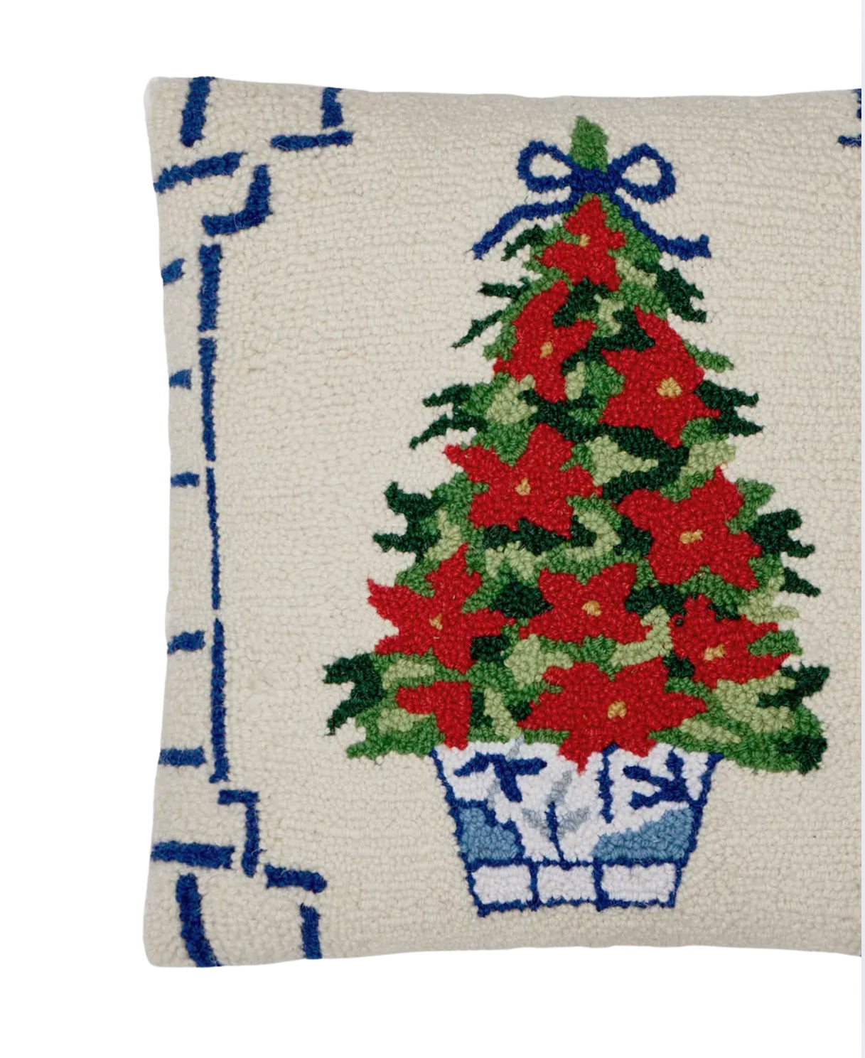 Chinoiserie Christmas tree pillow