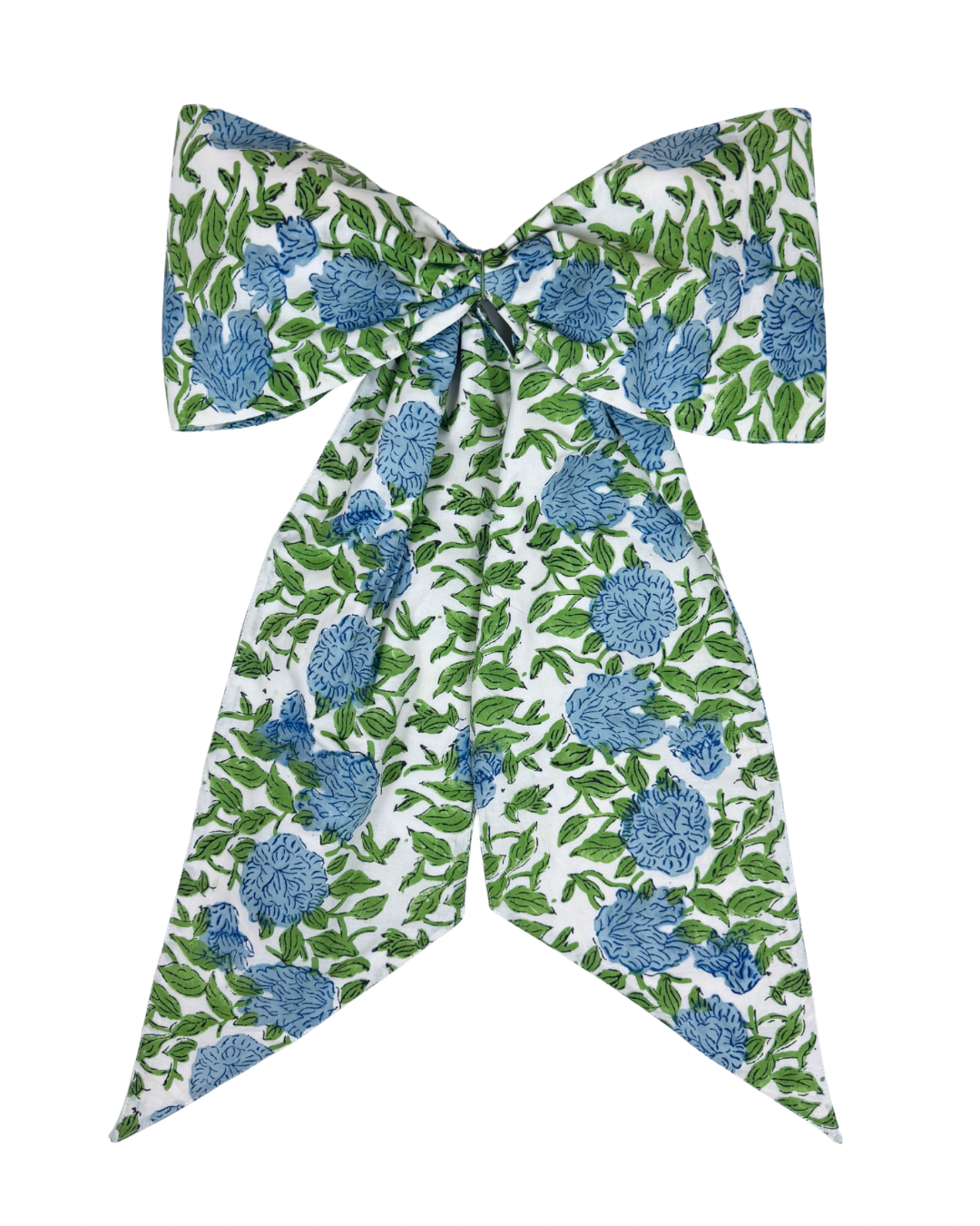 Blue and green hydrangea wreath sash, two sizes