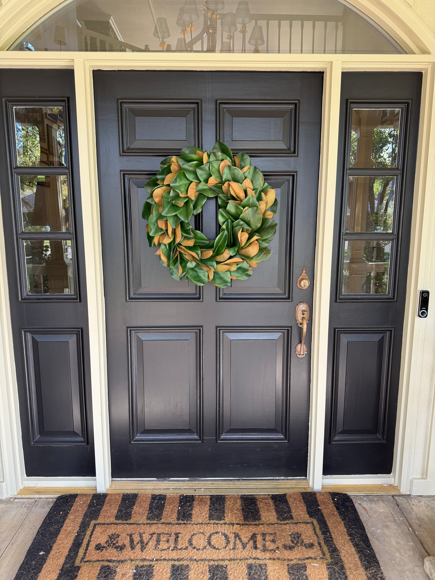 Extra large, lush 28” magnolia wreath