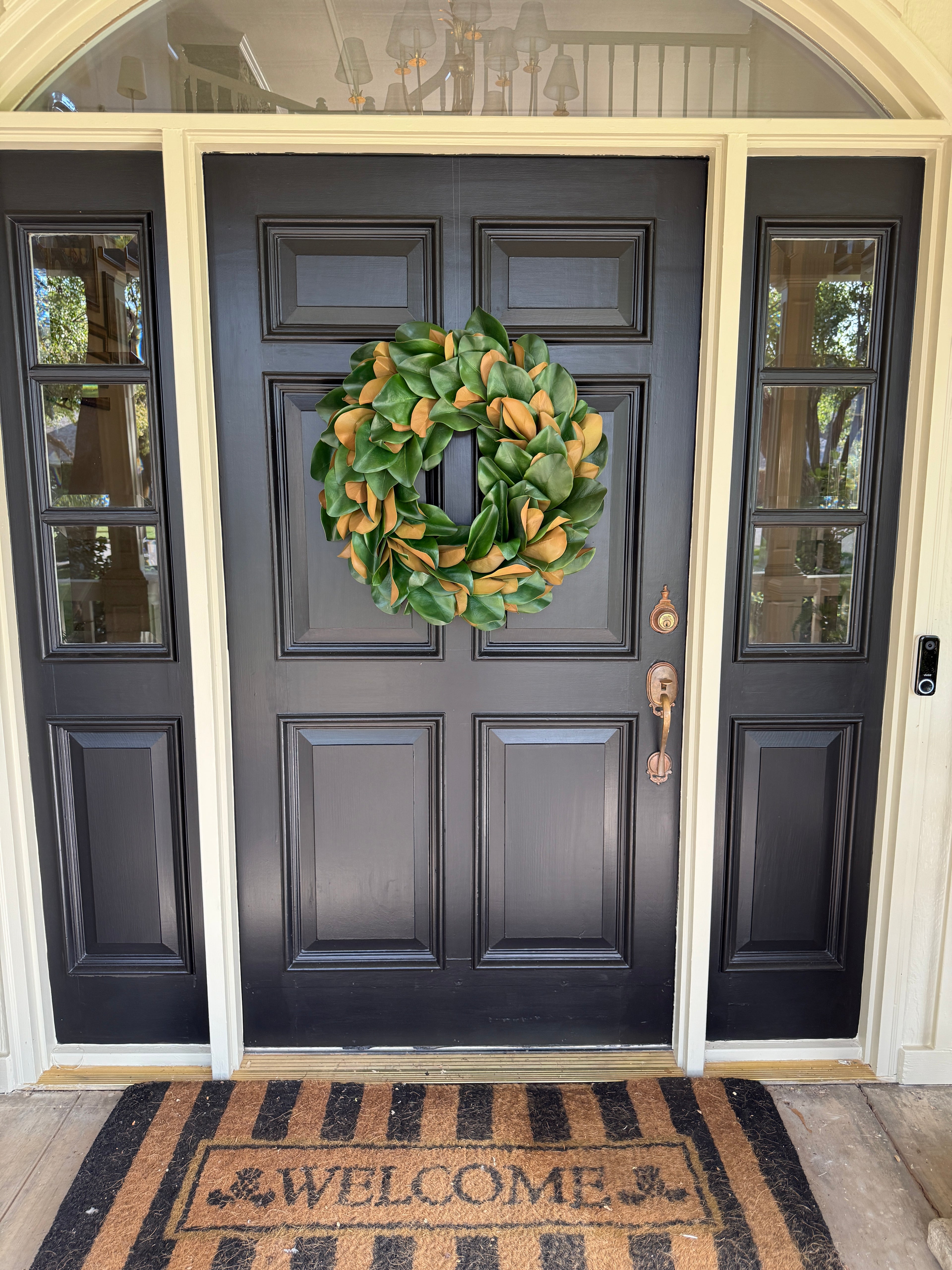 Extra large, lush 28” magnolia wreath