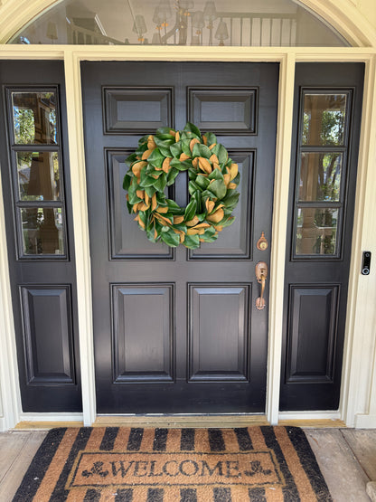 Extra large, lush 28” magnolia wreath