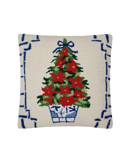Chinoiserie Christmas tree pillow
