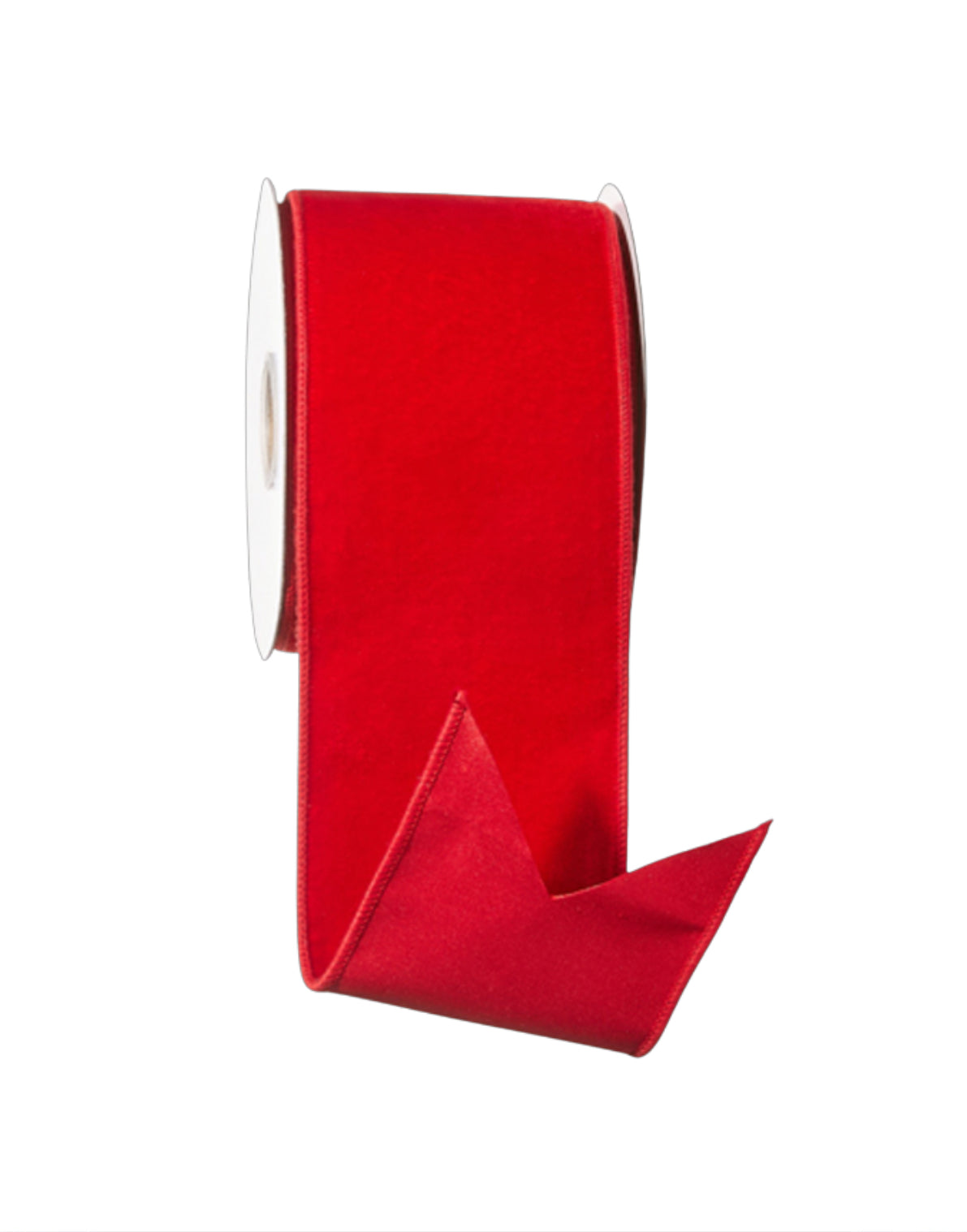 Classic red velvet ribbon, 4” wide x 10 yards