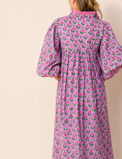 Lillie caftan maxi dress peony pink