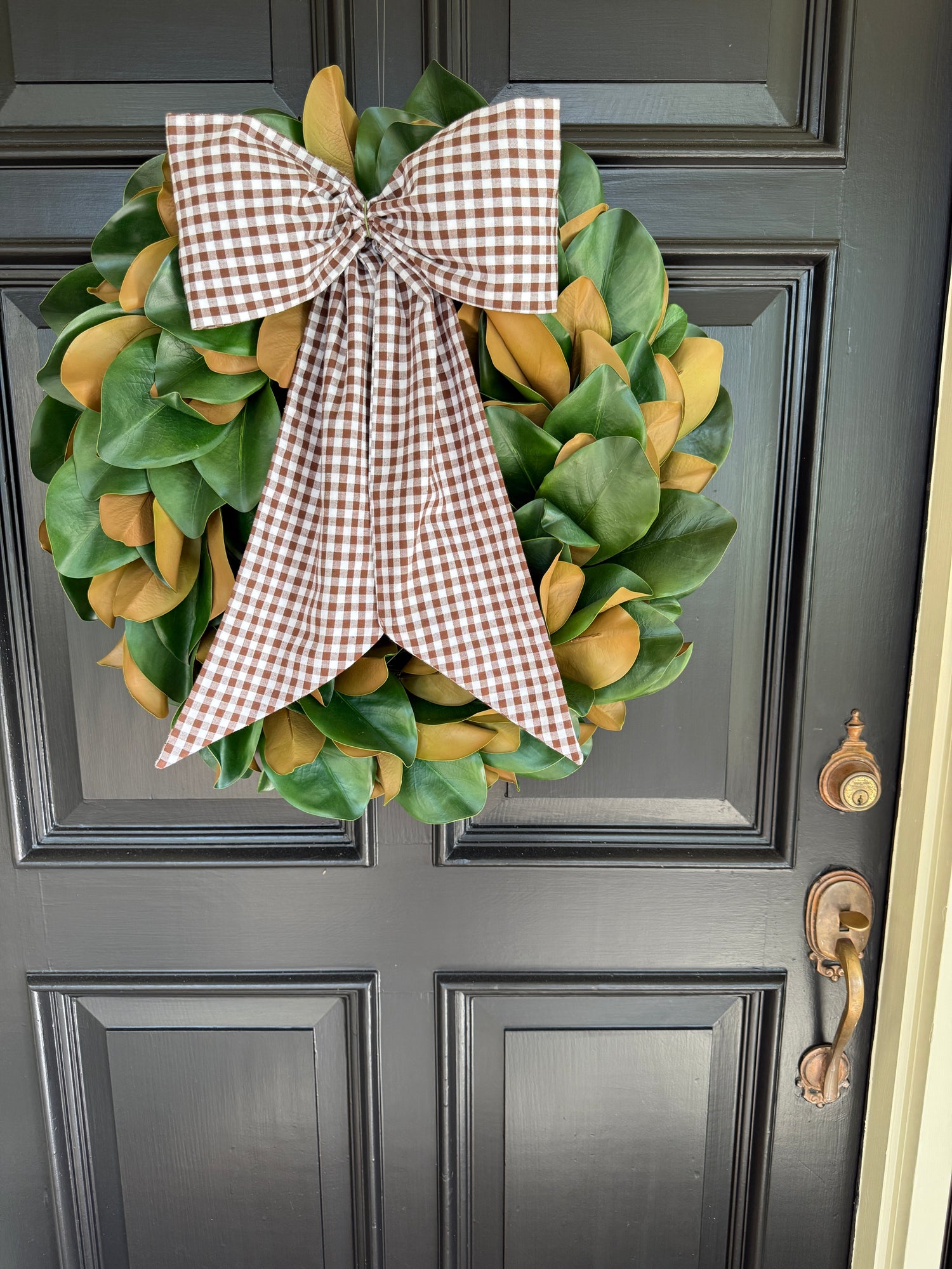 Extra large, lush 28” magnolia wreath