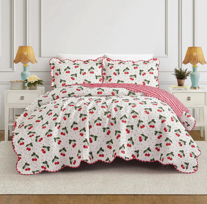 Red floral bedding collection