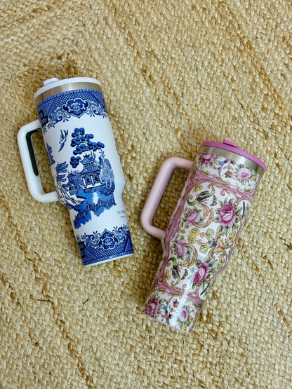Rose Medallion insulated tumbler