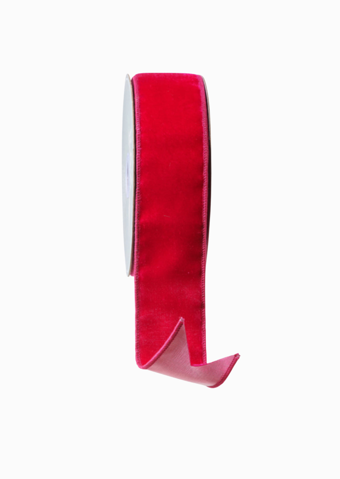 Fuchsia velvet wired ribbon