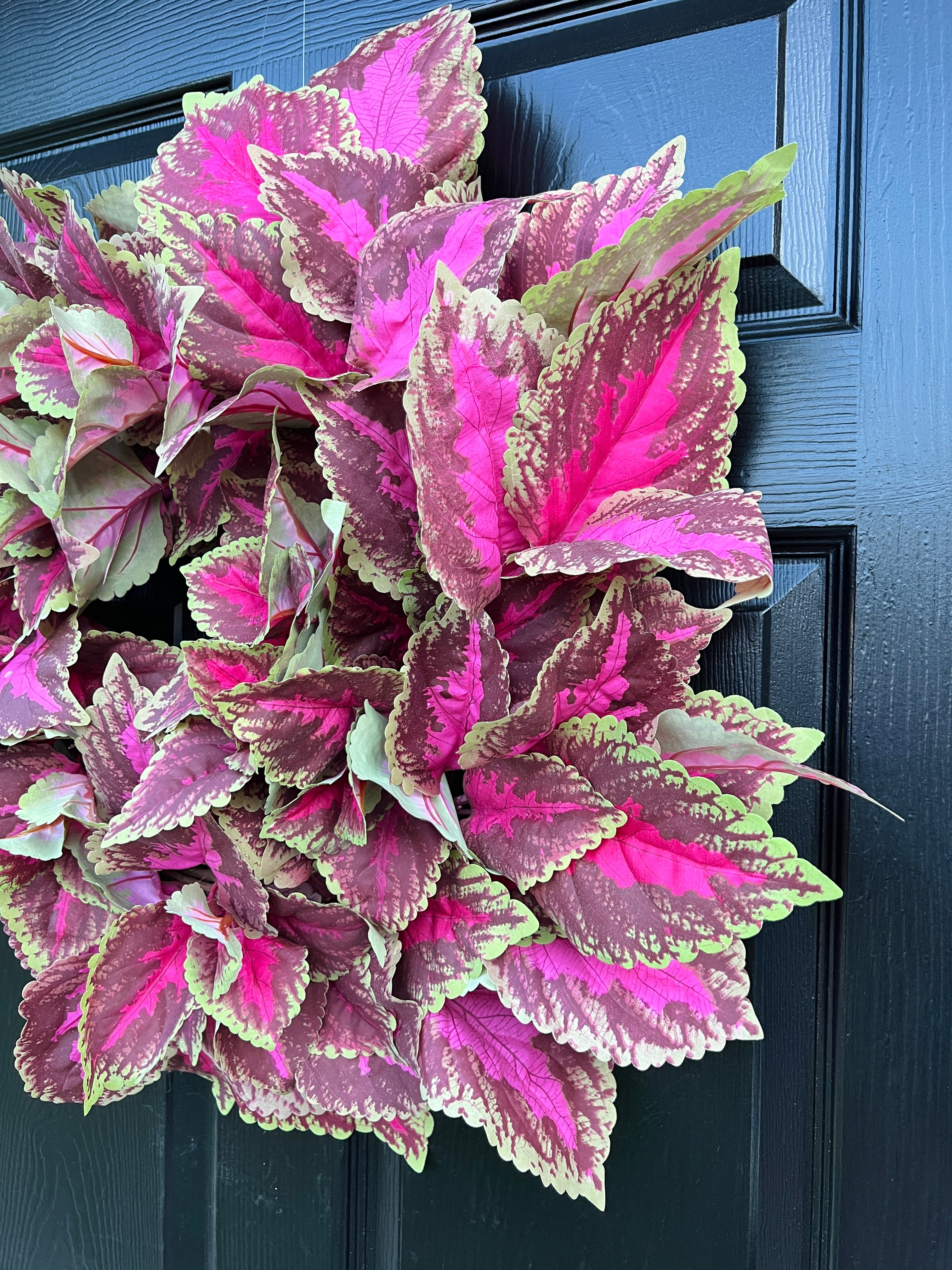 Fluffy coleus wreath