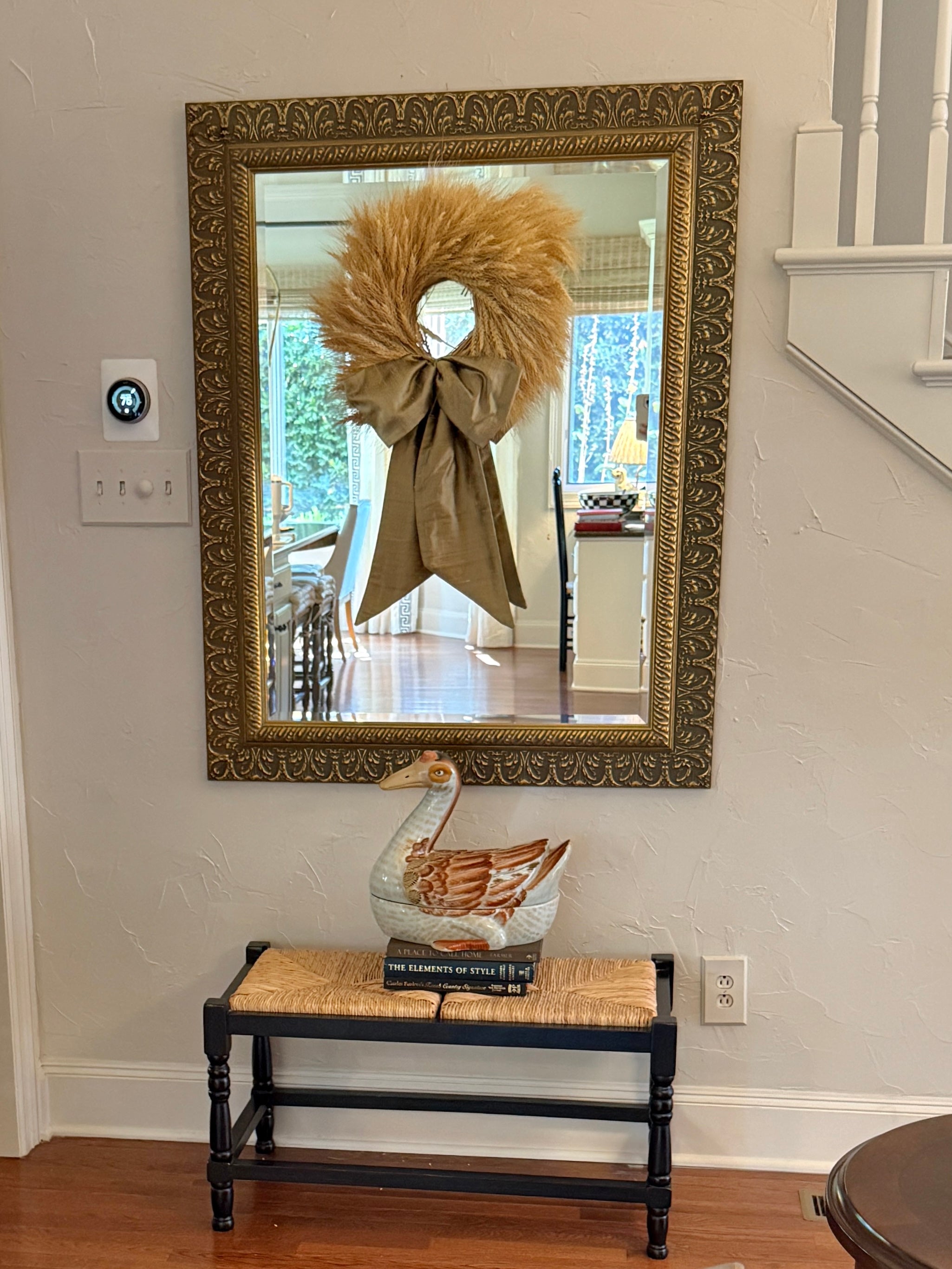 Luxe Driftwood tan 100 percent silk wreath sash