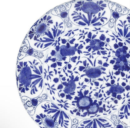 Caspari blue and white Delft die cut placemat (single)