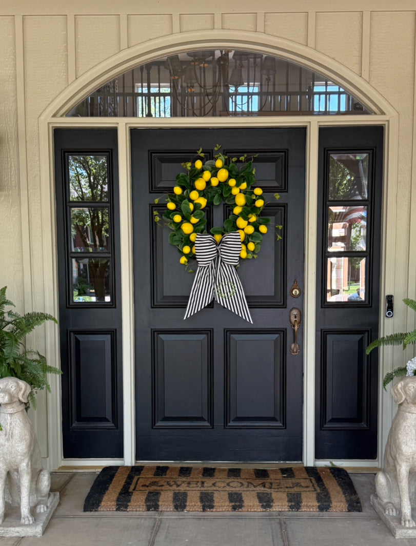 The loaded, lush, lemon wreath 28”