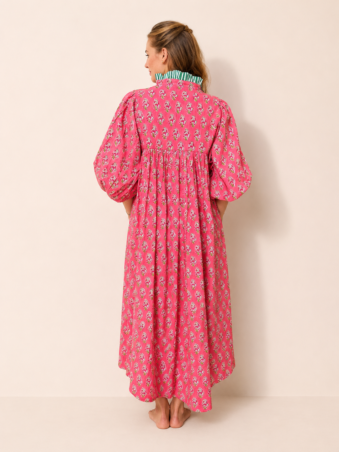 Lillie caftan maxi dress coral