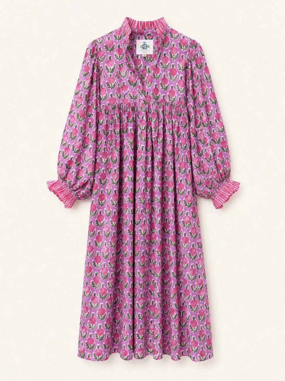 Lillie caftan maxi dress peony pink