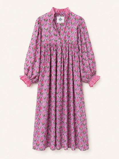 Lillie caftan maxi dress peony pink