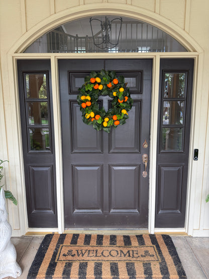 Simple citrus and magnolia wreath