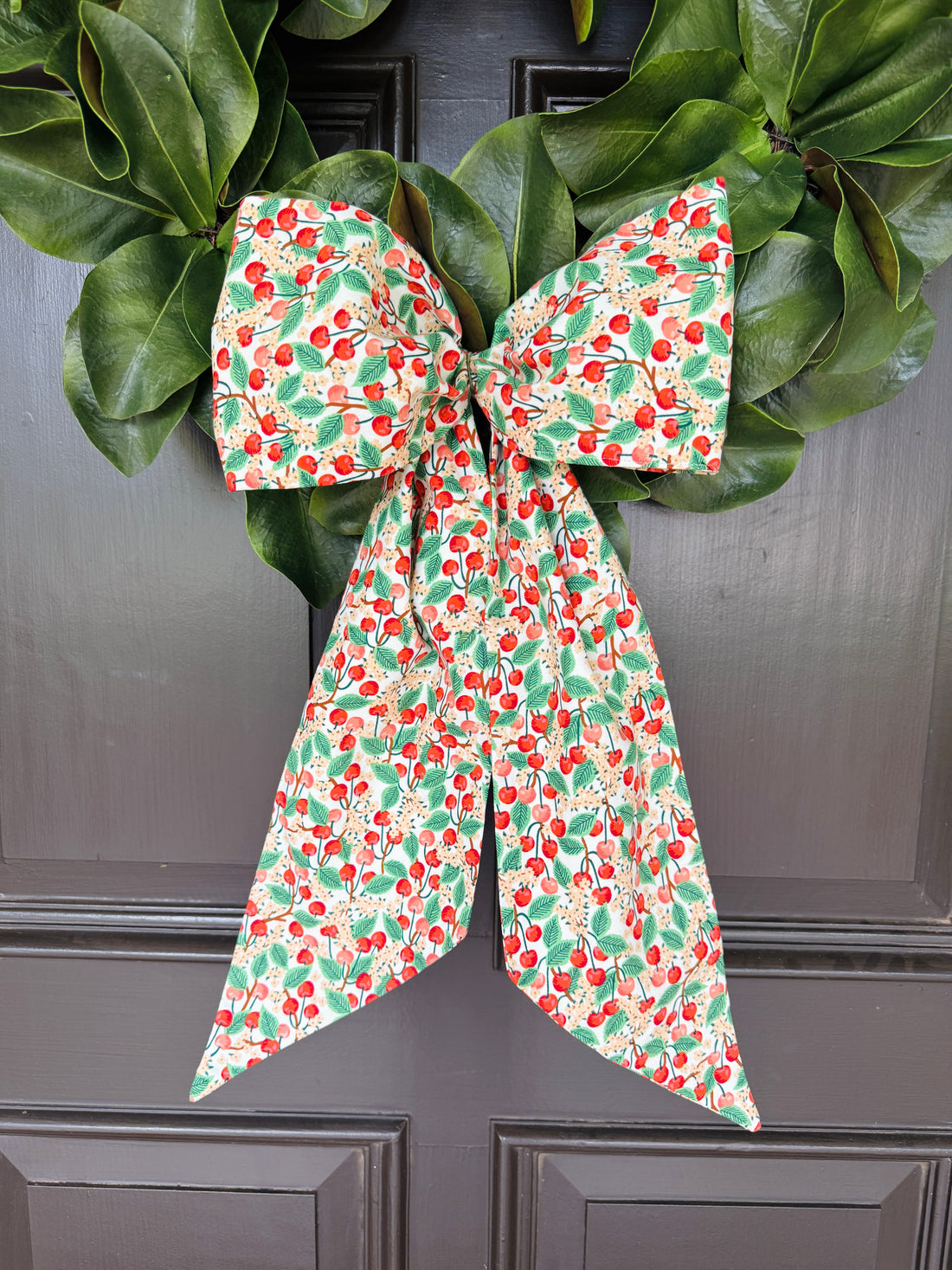 Rifle Paper Co cherry print signature wreath sash