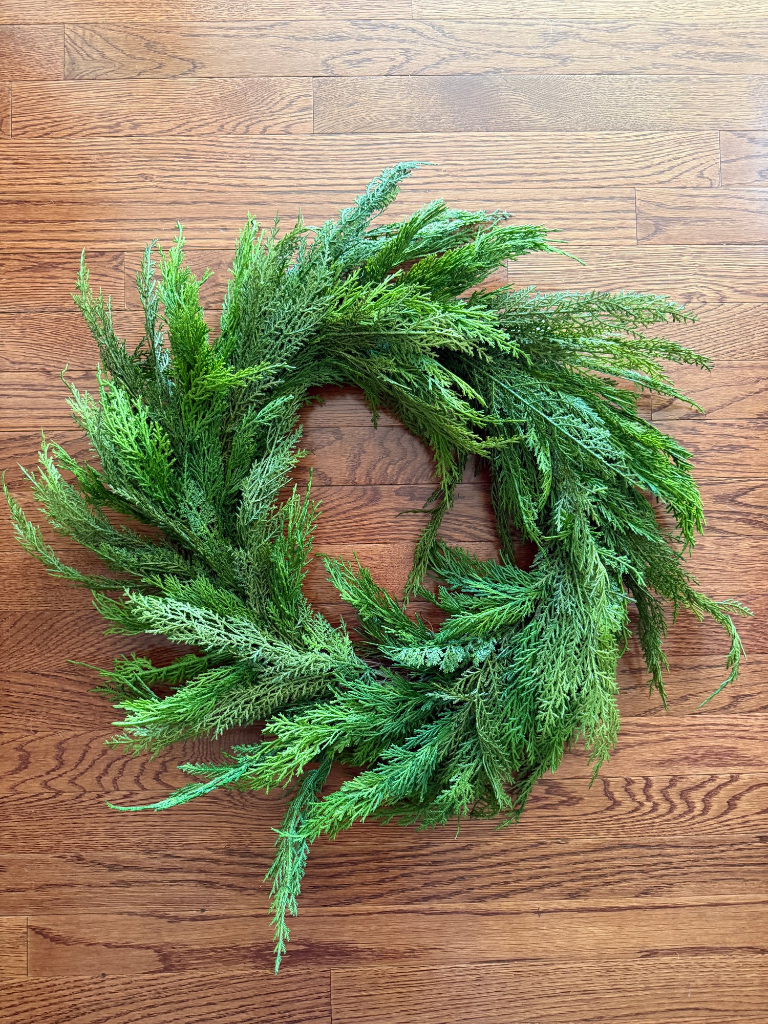 24” perfect faux cedar wreath