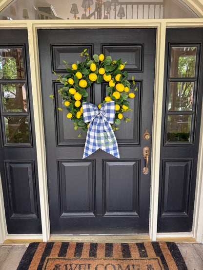 The loaded, lush, lemon wreath 28”