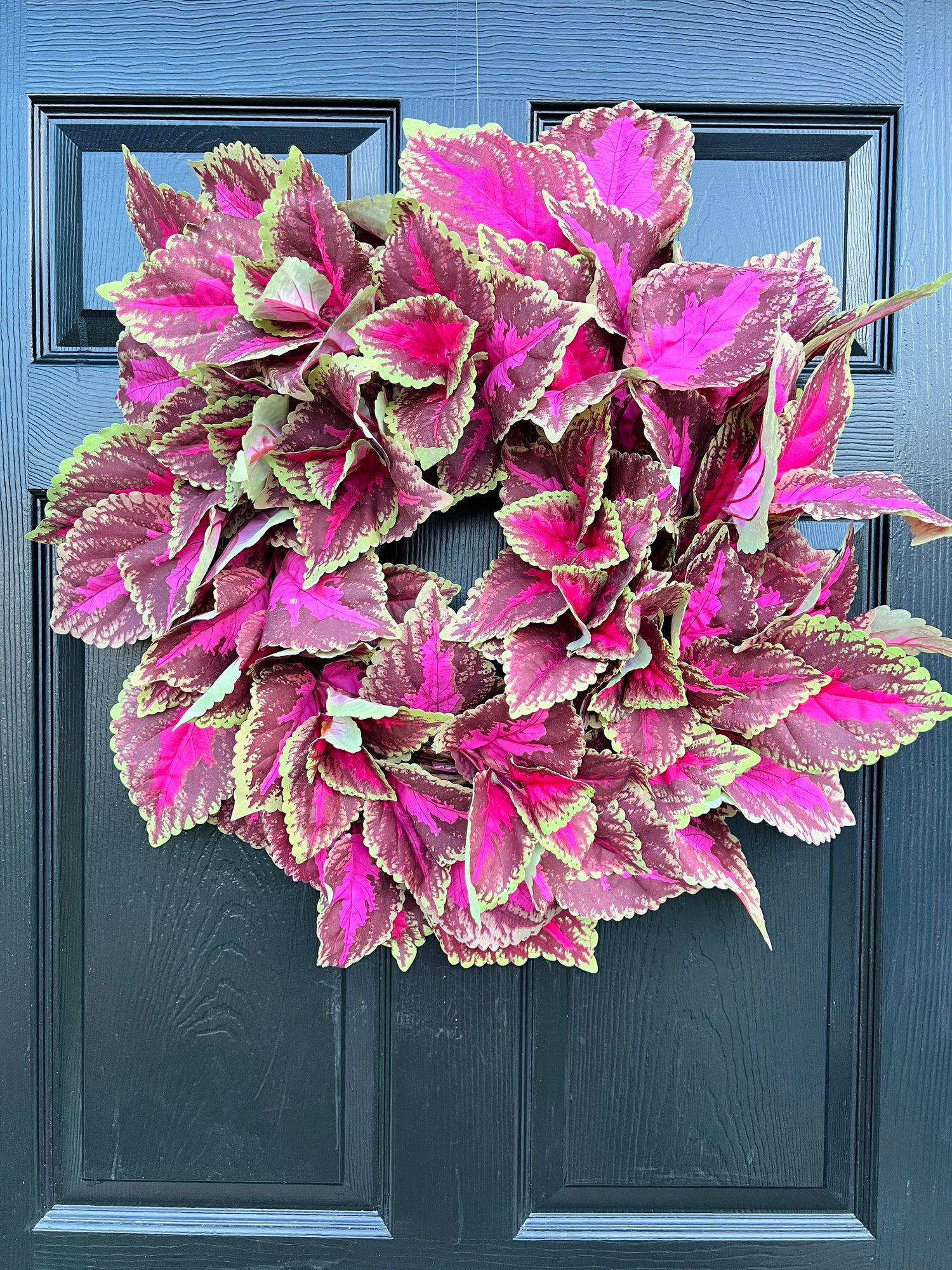 Fluffy coleus wreath