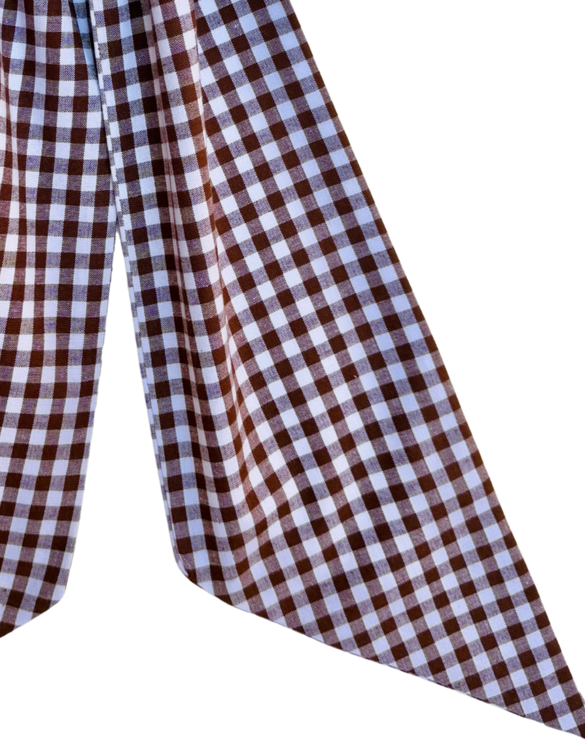 Chocolate brown gingham check signature wreath sash