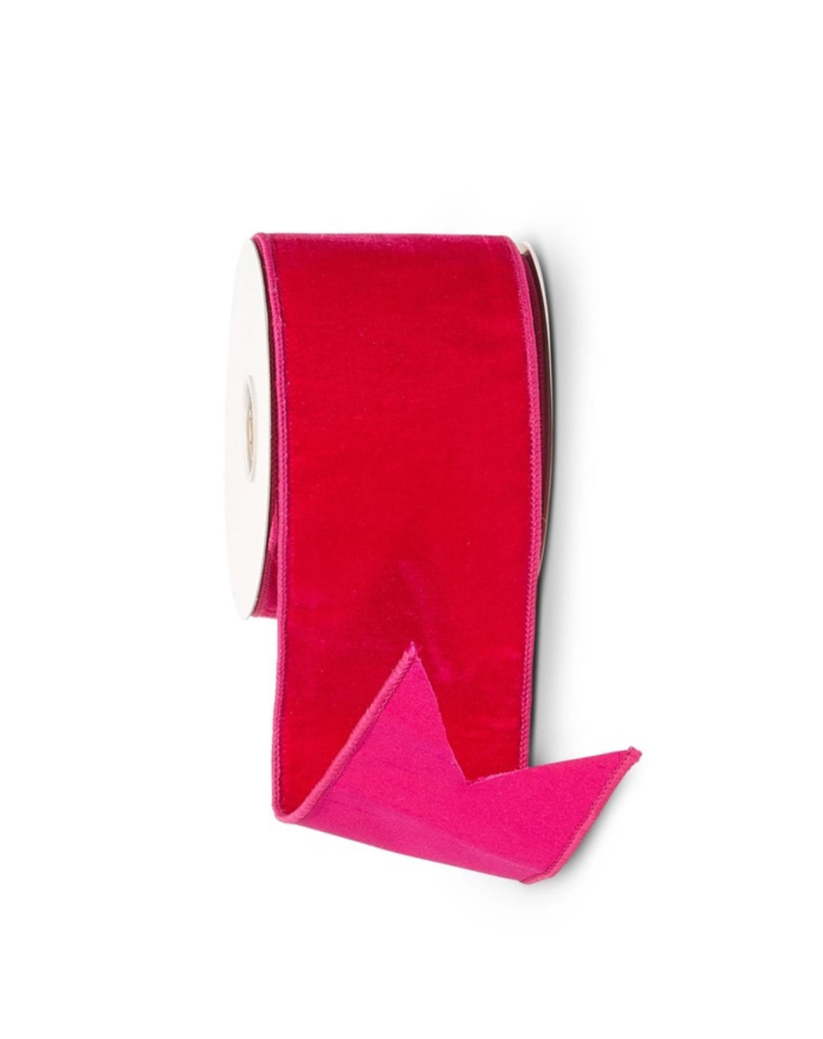 Fuchsia pink velvet luxury wired ribbon