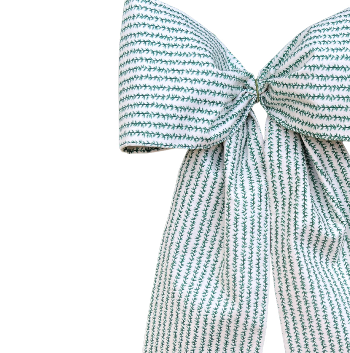 Green vine stripe signature wreath sash