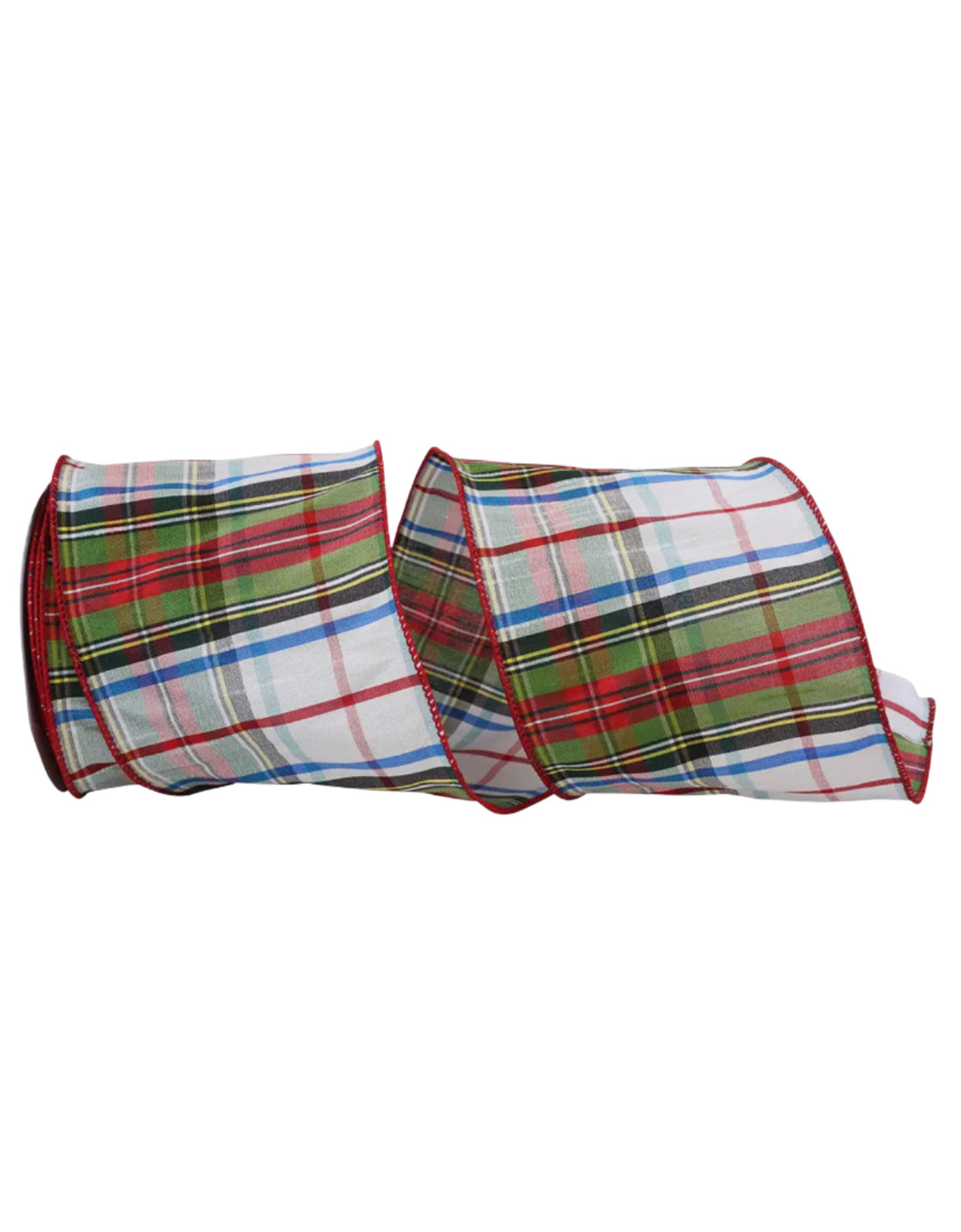 Stewart plaid ribbon by the roll 4” x 10 yards