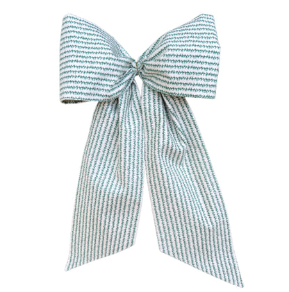 Green vine stripe signature wreath sash