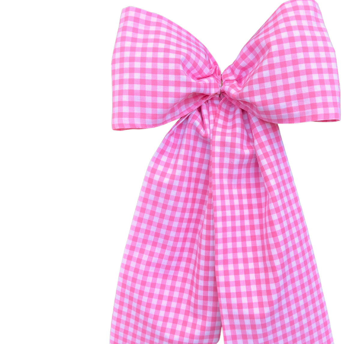 Pink gingham wreath sash