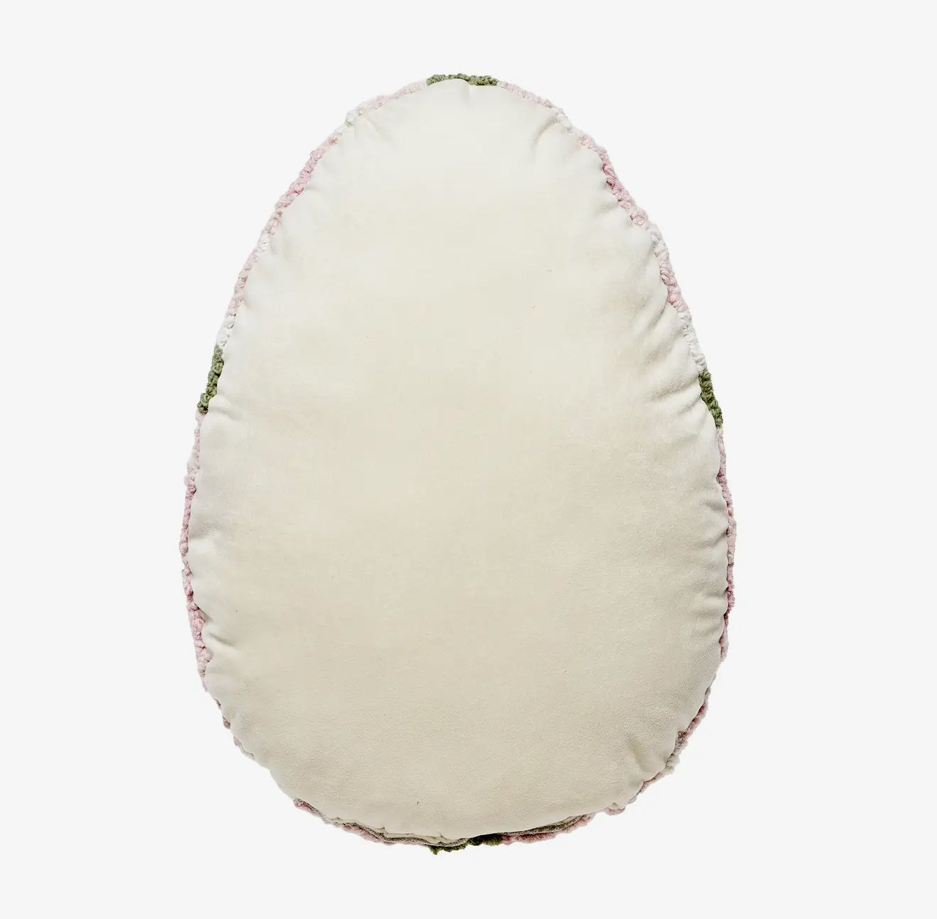 Pink gingham Easter egg hand hooked pillow