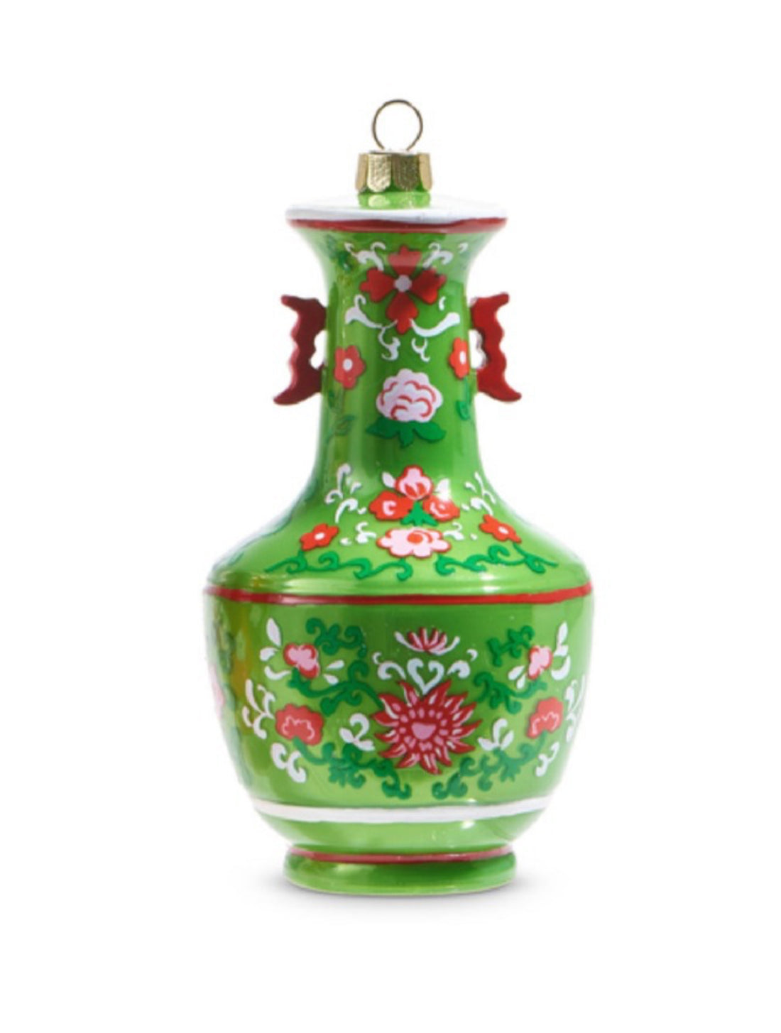 Green chinoiserie jar ornament ornament single