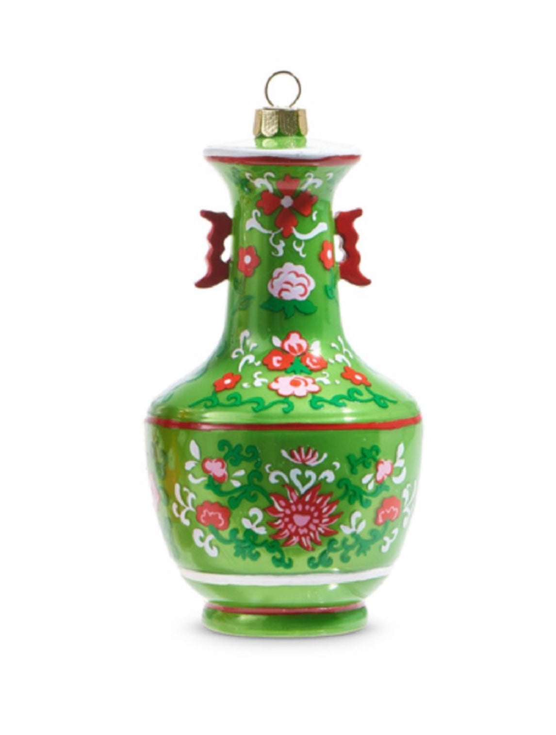 Green chinoiserie jar ornament ornament single