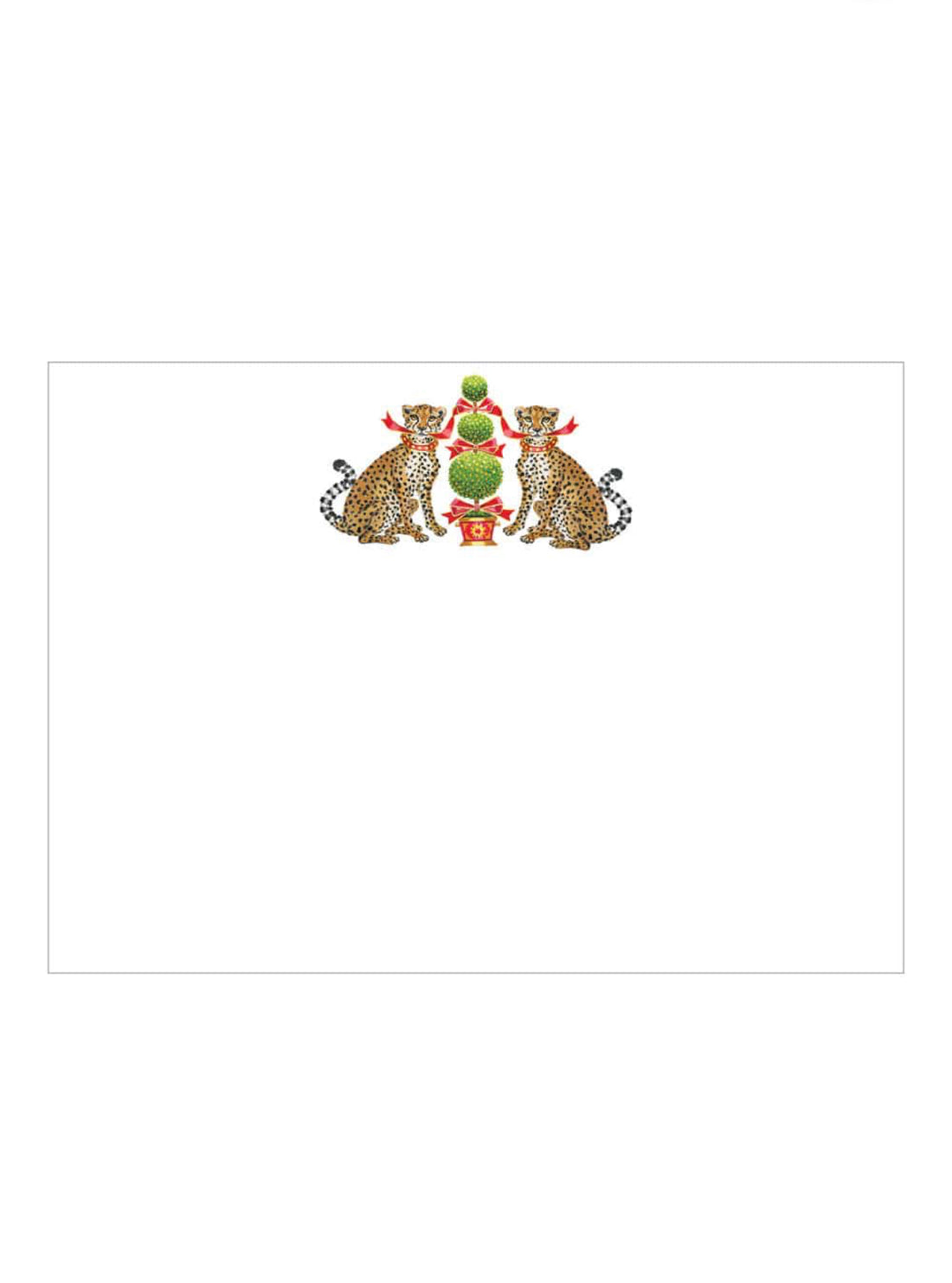 Cheetahs and topiary correspondence cards, set of 12