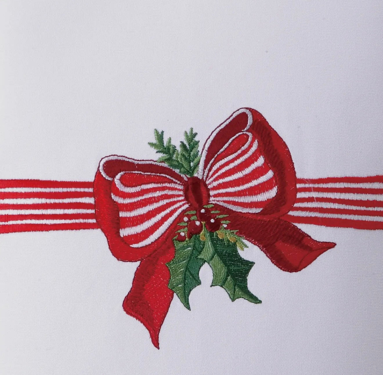 Bow embroidered kitchen towel