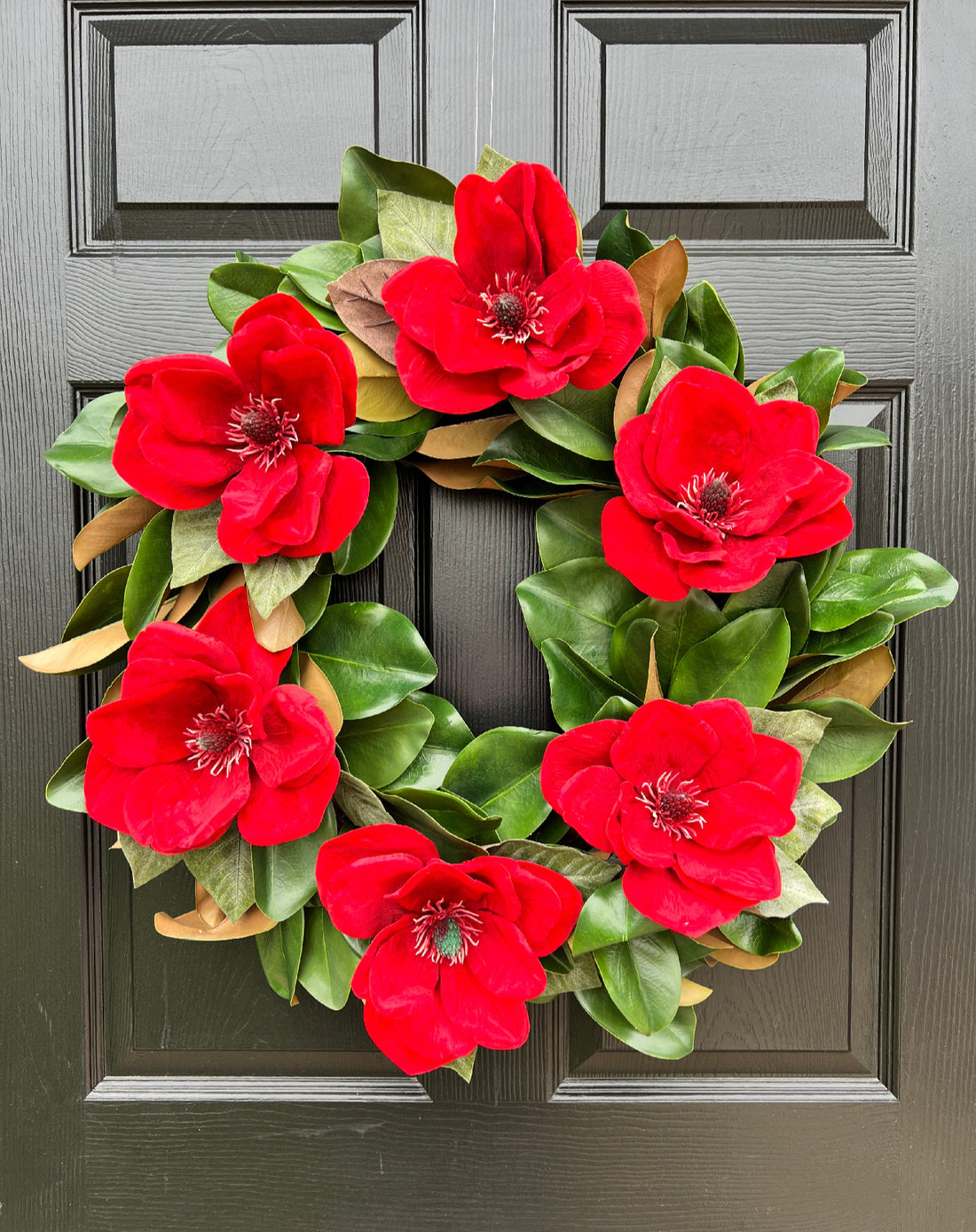 Red velvet magnolia stem