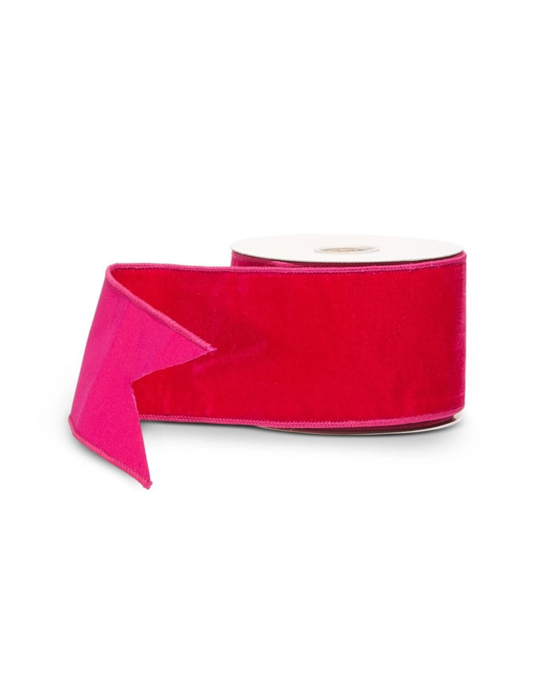 Fuchsia pink velvet luxury wired ribbon