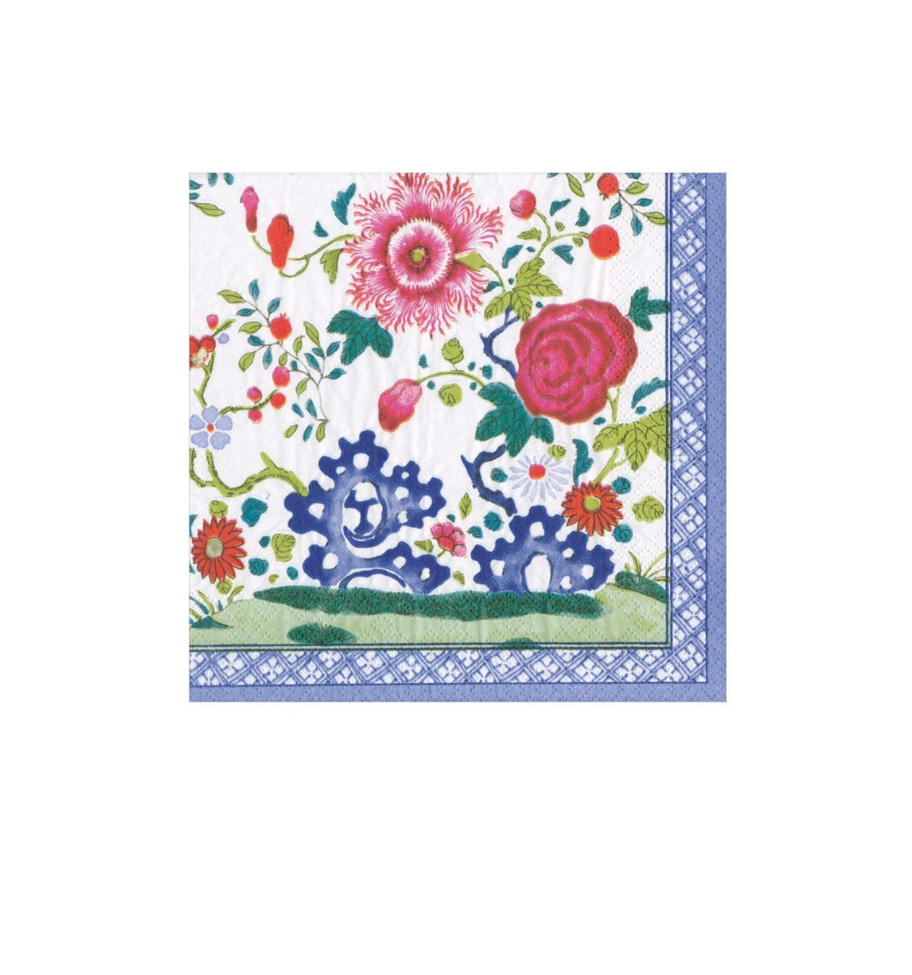 Floral porcelain Caspari cocktail napkins