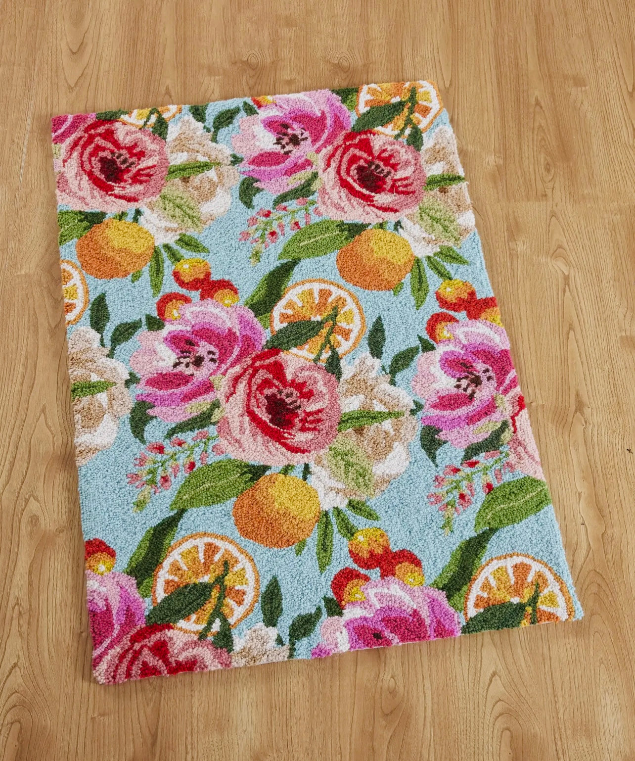 Sweet Clementine hand hooked rug