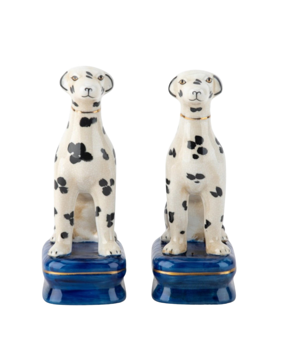 Staffordshire dogs porcelain whippet pair blue