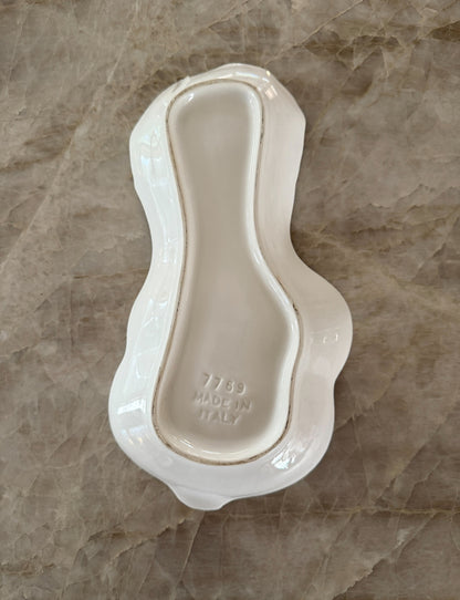 Vintage Vietri hand painted onion dish spoon rest