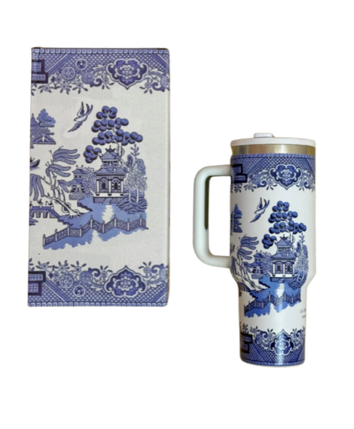 Blue willow insulated tumbler