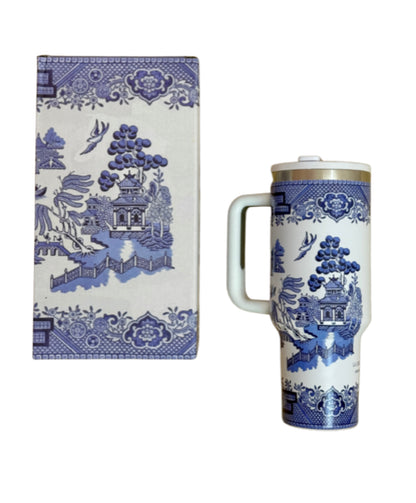 Blue willow insulated tumbler