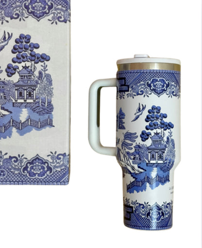Blue willow insulated tumbler