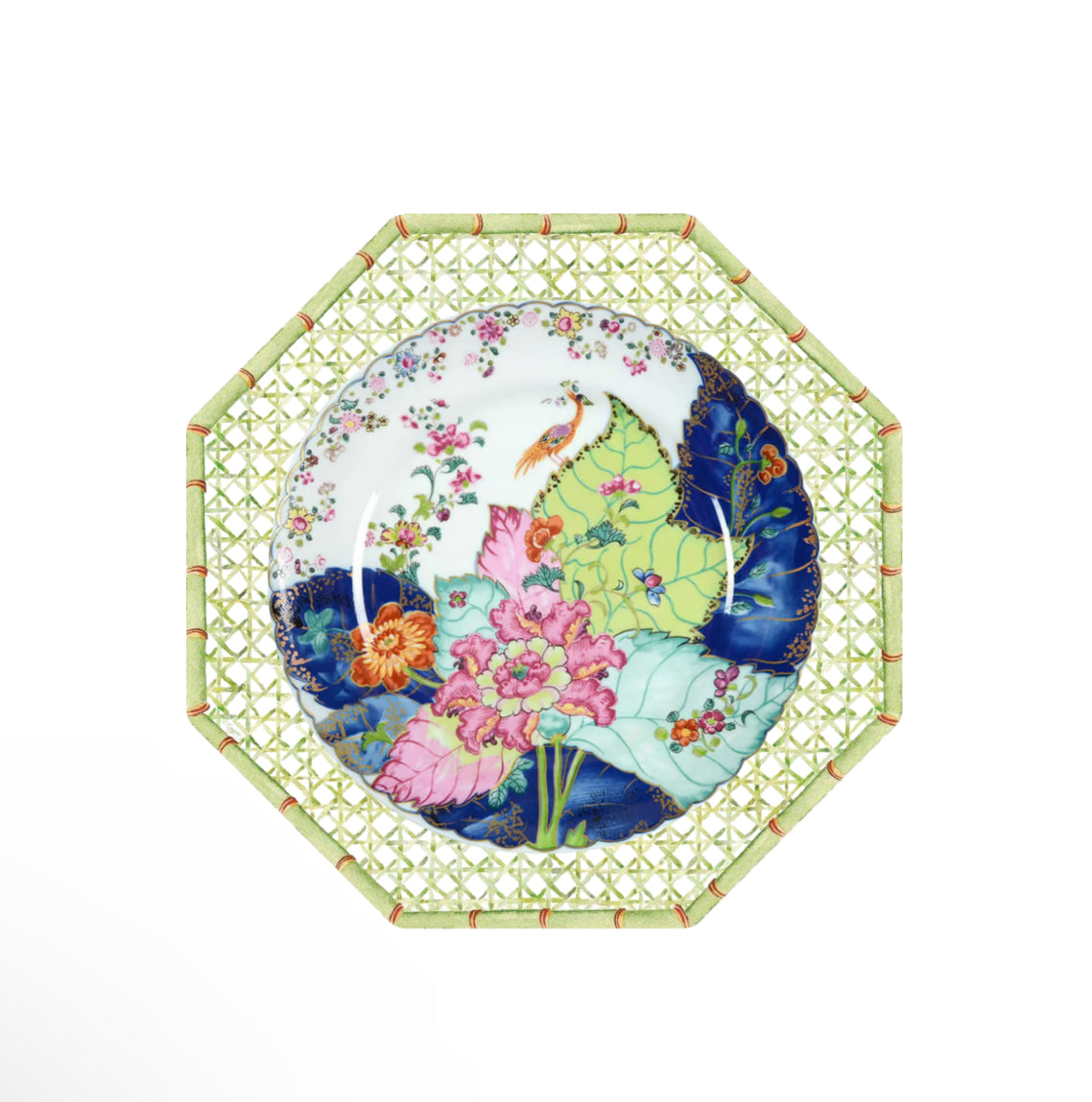 Caspari green bamboo trellis die cut placemat (single)