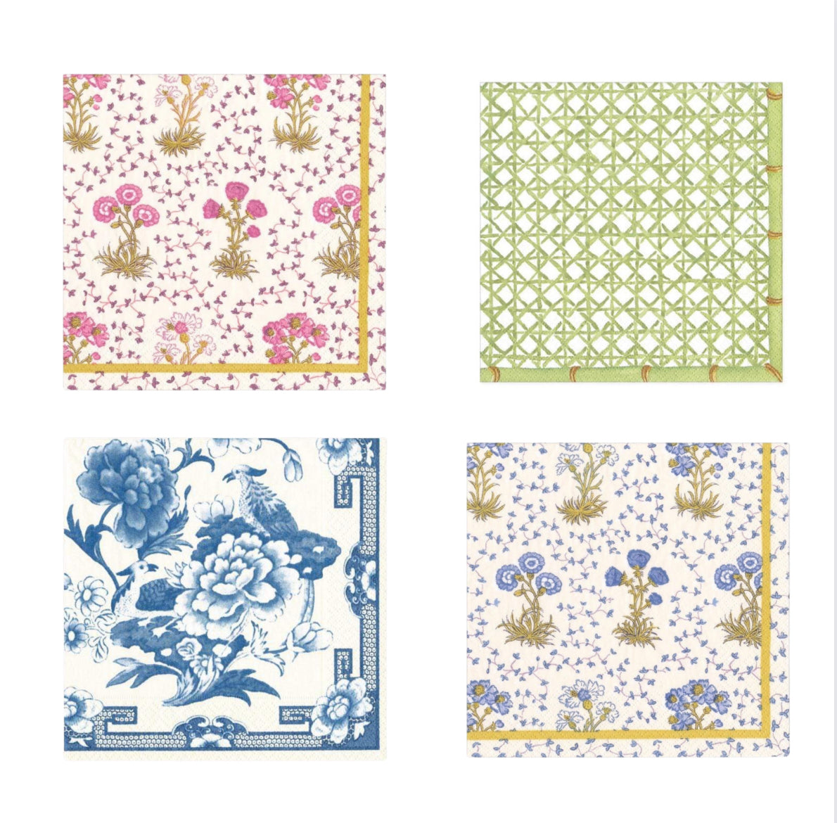 Caspari cocktail napkins, 4 pack of our favorites!