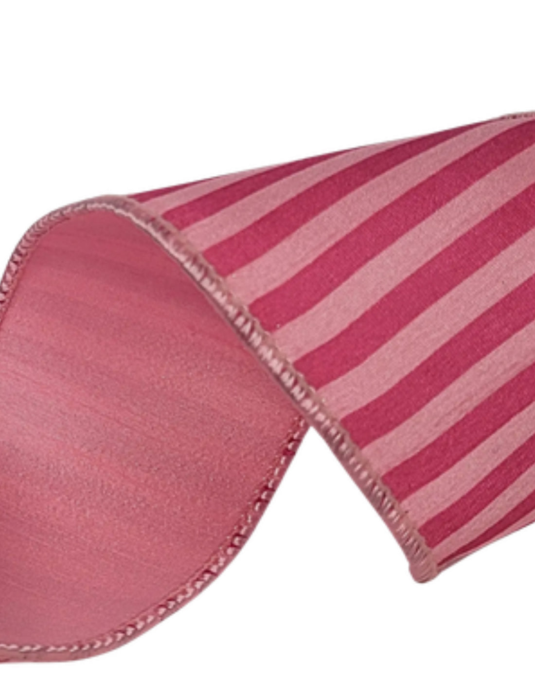 Pink and fuchsia striped ribbon by the roll, 2.5” x 10 yards