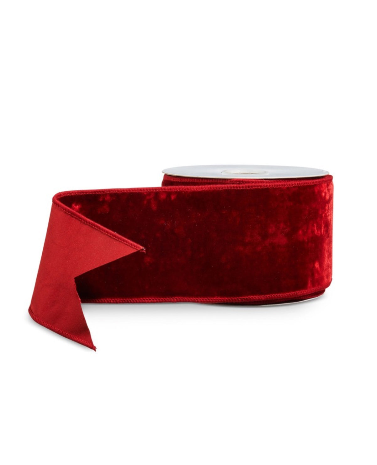 Deep red velvet luxury wired ribbon