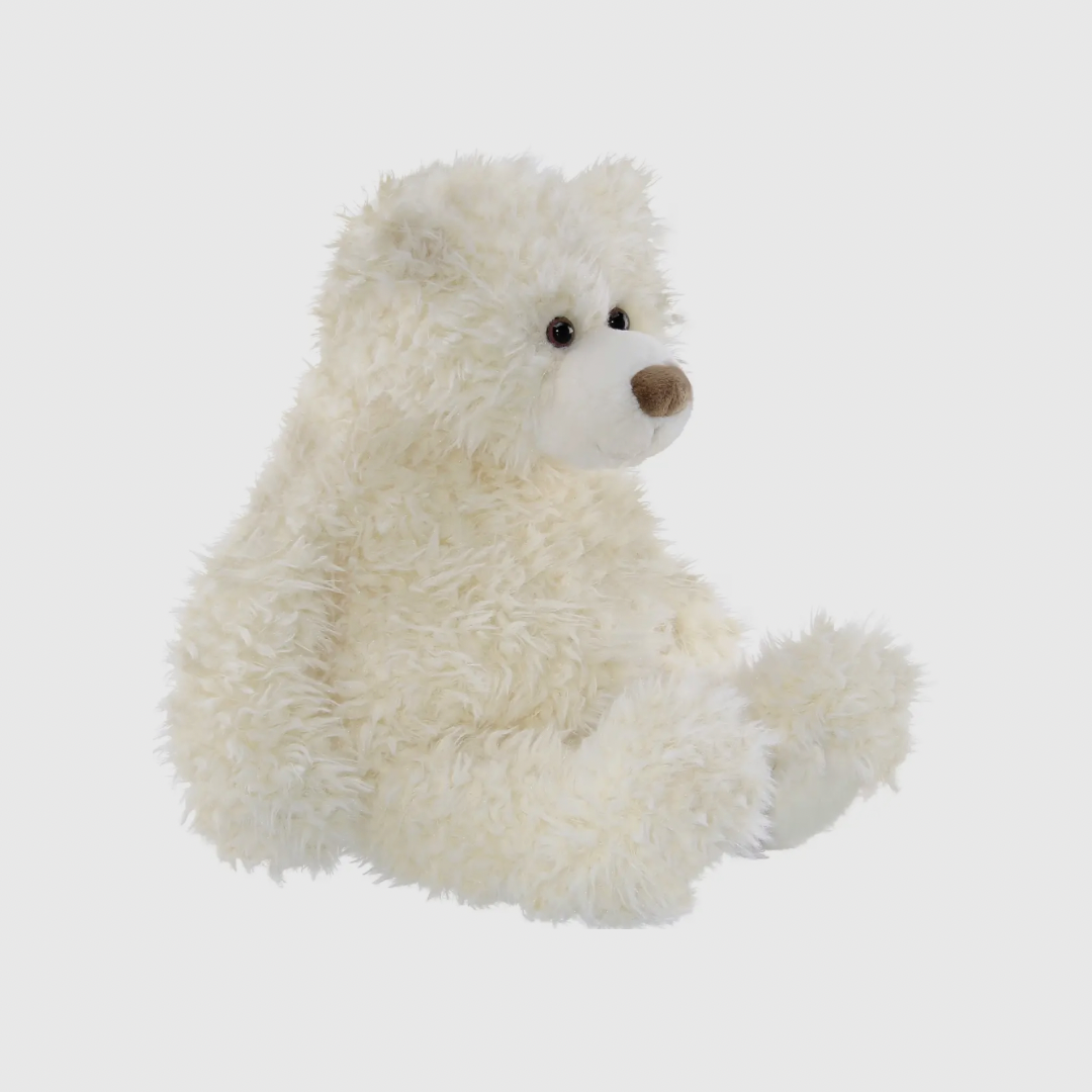 Scruffy the plush white teddy bear